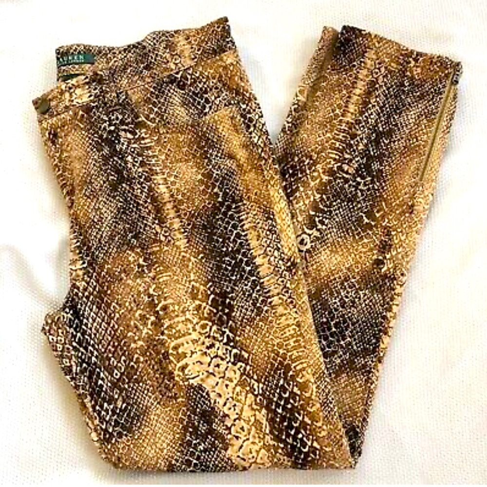 Like New Ralph Lauren Snakeskin Print Pants - Stretchy